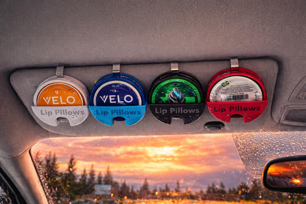 Zyn holder Lip pillow for car visor